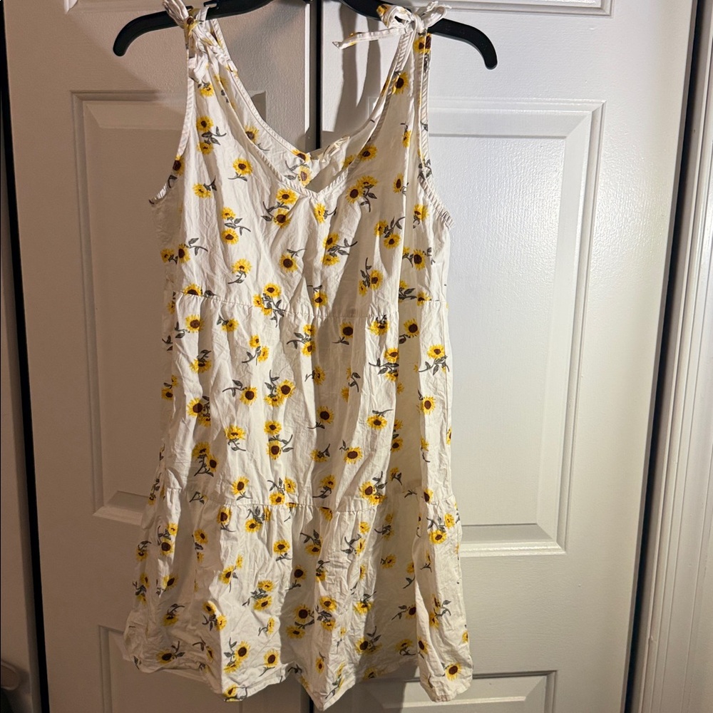 Derek Heart White and Yellow Floral Mini Dress